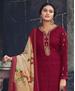 Picture of Stunning Maroon Straight Cut Salwar Kameez