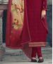 Picture of Stunning Maroon Straight Cut Salwar Kameez