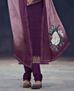 Picture of Lovely Purple Straight Cut Salwar Kameez