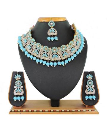 Picture of Statuesque Sky Blue Necklace Set