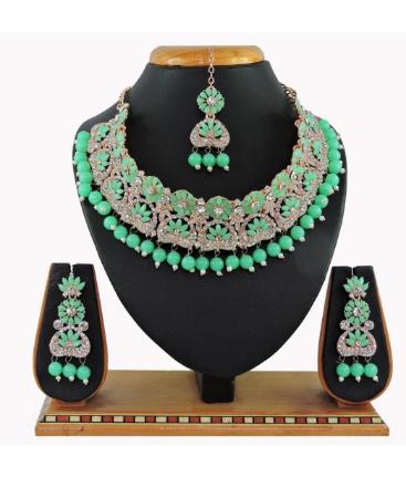 Picture of Admirable Aqua Green Necklace Set