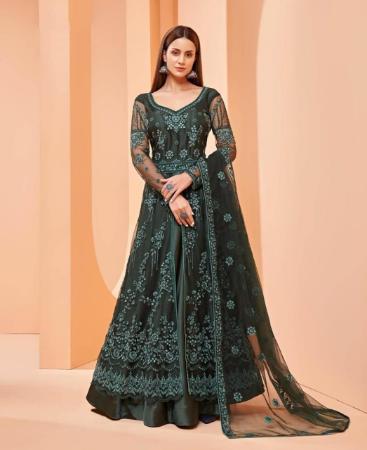 Picture of Charming Green Party Wear Salwar Kameez