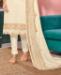 Picture of Beautiful White Straight Cut Salwar Kameez