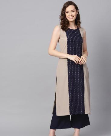 Picture of Shapely Navy Blue Kurtis & Tunic