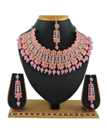 Picture of Shapely Light Pink Necklace Set