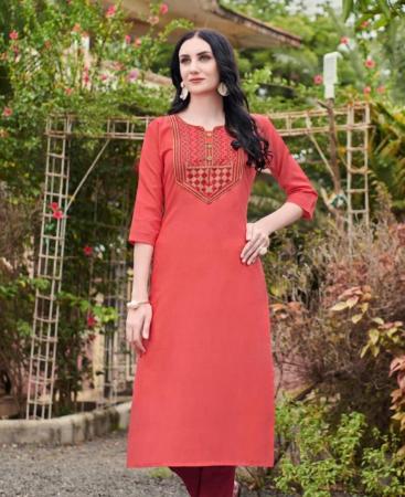 Picture of Resplendent Salmon Kurtis & Tunic