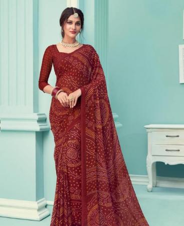 Picture of Charming Maroon Casual Saree