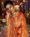 Picture of Statuesque Orange Silk Saree