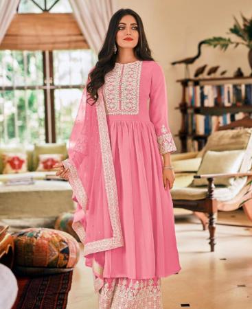 Picture of Appealing Pink Designer Salwar Kameez