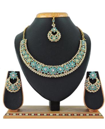 Picture of Exquisite Sky Blue Necklace Set