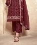 Picture of Enticing Rust Straight Cut Salwar Kameez
