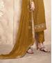 Picture of Gorgeous Mustard Straight Cut Salwar Kameez