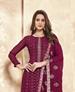 Picture of Delightful Maroon Straight Cut Salwar Kameez