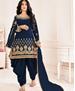 Picture of Graceful Blue Patiala Salwar Kameez