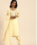 Picture of Excellent Cream Straight Cut Salwar Kameez