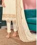 Picture of Beautiful White Straight Cut Salwar Kameez