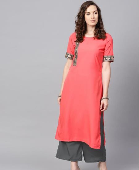 Picture of Statuesque Peach Kurtis & Tunic