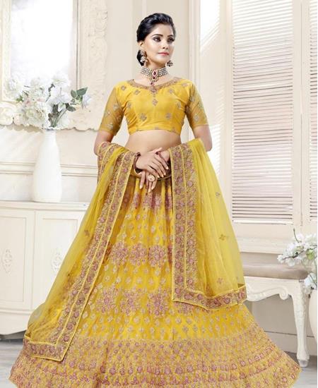 Picture of Magnificent Yellow Lehenga Choli