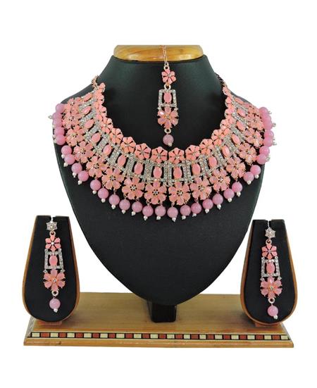 Picture of Shapely Light Pink Necklace Set