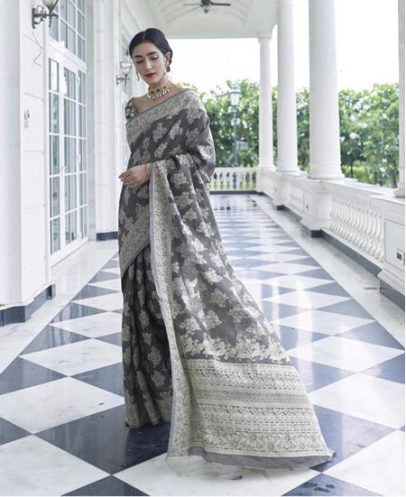 Picture of Graceful Grey Casual Saree