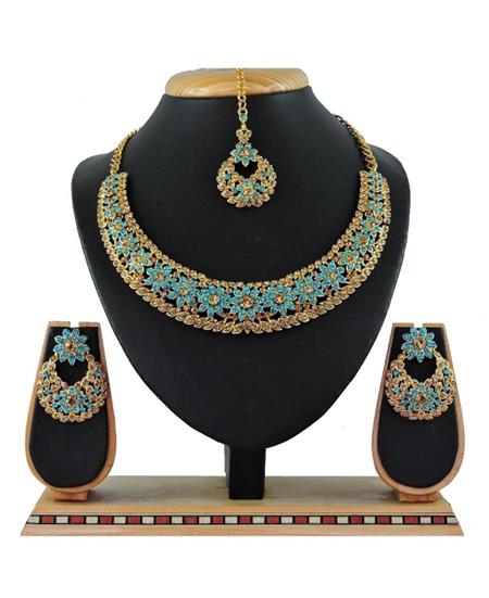 Picture of Good Looking Sky Blue Necklace Set