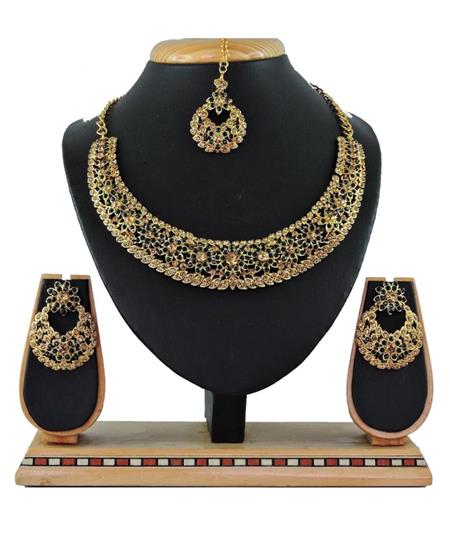 Picture of Stunning Dark Green Necklace Set