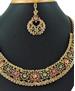 Picture of Resplendent Maroon & Green Necklace Set