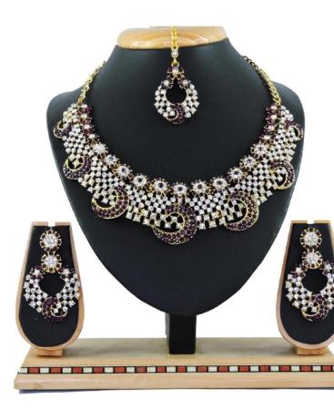 Picture of Beauteous Purple Necklace Set