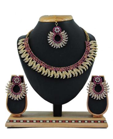 Picture of Resplendent Rani Pink Necklace Set