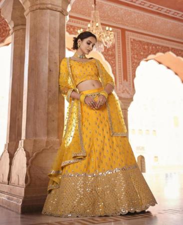 Picture of Grand Mustard Lehenga Choli