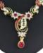 Picture of Fine Maroon & Green Necklace Set