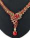 Picture of Admirable Red & Gold Necklace Set