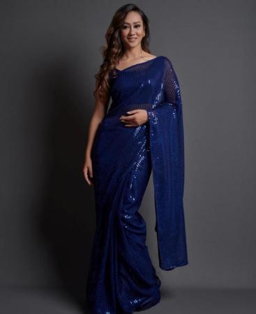 Picture of Superb Blue Casual Saree