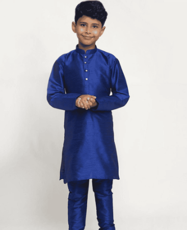 Picture of Delightful Royal Blue Kids Kurta Pyjama