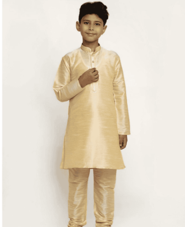 Picture of Ravishing Cream Kids Kurta Pyjama