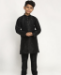 Picture of Good Looking Black Kids Kurta Pyjama