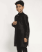 Picture of Good Looking Black Kids Kurta Pyjama