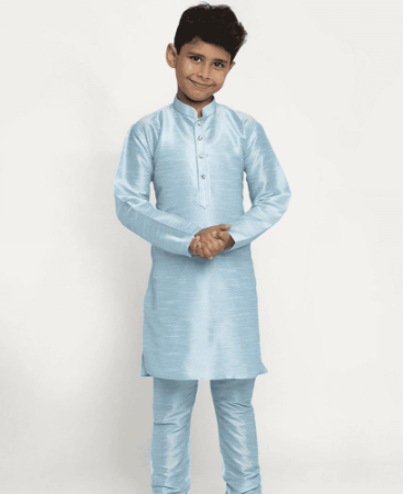 Picture of Amazing Sky Blue Kids Kurta Pyjama