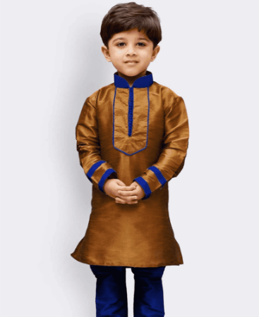 Picture of Amazing Copper Gold Kids Kurta Pyjama