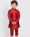 Picture of Sightly Red Kids Kurta Pyjama