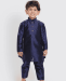 Picture of Resplendent Navy Blue Kids Kurta Pyjama