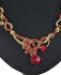 Picture of Resplendent Maroon &Gold Necklace Set