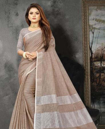 Picture of Marvelous Brown Casual Saree