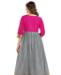 Picture of Comely Pink & Grey Readymade Gown