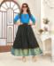 Picture of Sightly Turquoise & Black Readymade Gown