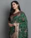 Picture of Bewitching Green+white Silk Saree