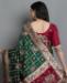 Picture of Bewitching Green+white Silk Saree