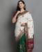 Picture of Superb White+green Silk Saree