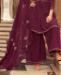 Picture of Delightful Wine Straight Cut Salwar Kameez