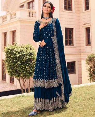 Picture of Elegant Blue Designer Salwar Kameez